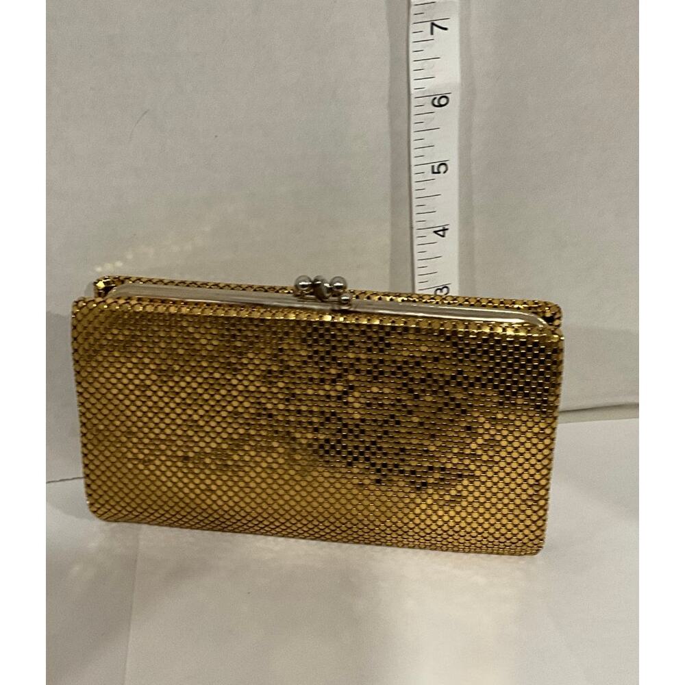 Vintage Whiting and Davis Gold Metal Clutch Wallet